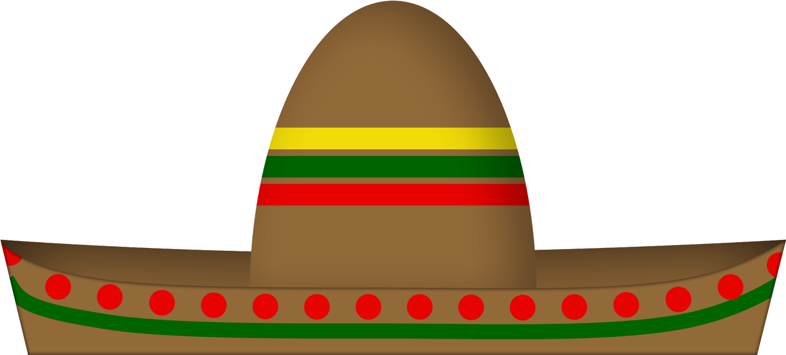 Mexican Sombrero Cartoon - Sombrero Png (1600x728)