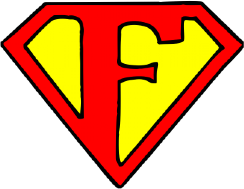 F Letter Logo Png - Superman Logo With Ap (870x1110)
