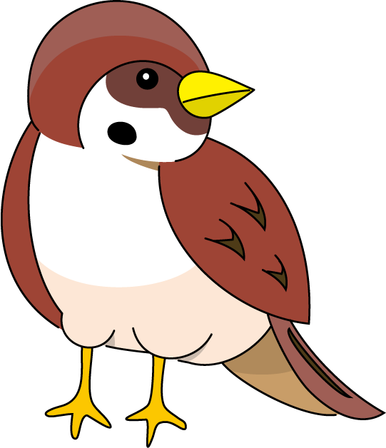 Sparrow Clipart - Dice (541x628)