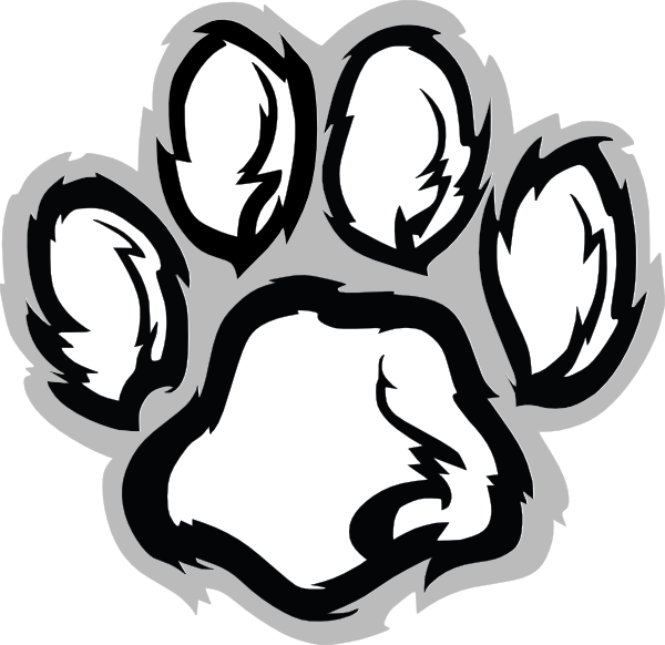 Black Paw Clip Art - Wildcat Clipart (600x582)