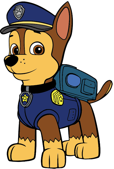 Clipped By Cartoon Clipart - Chase Paw Patrol Cartoon (385x571)
