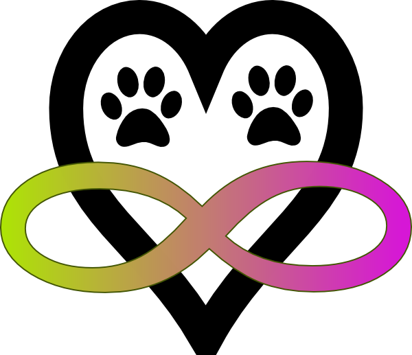 Infinity Tattoo With Dog Print - Paw (600x517)