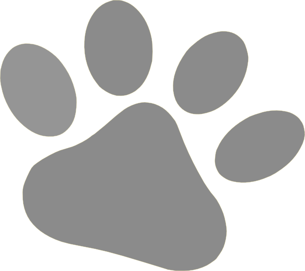 Gray Pet Paw Clip Art At Clker - Whoever Said Diamonds Are A Girl's Best Friend Never (600x533)