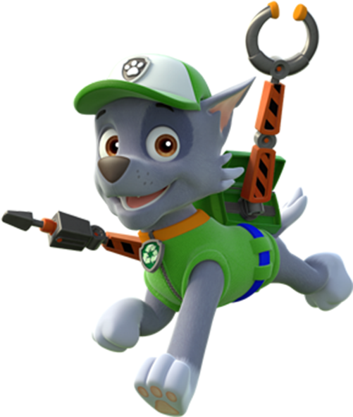 Rocky Is A Mix-breed Pup That Always Has Handy Resources - Rocky From Paw Patrol (599x602)