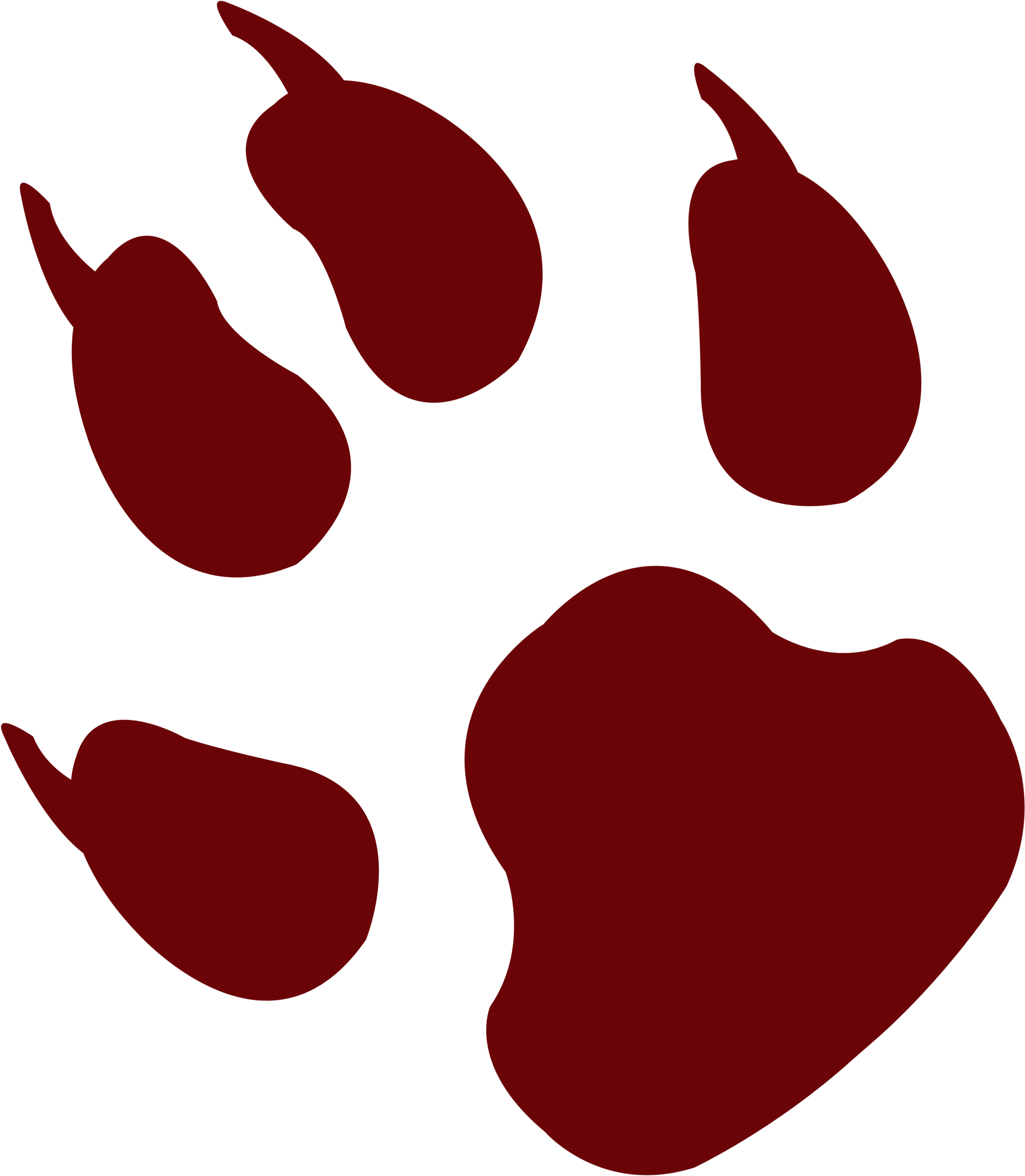 Animal Footprint Png Transparent Image - Tiger Footprint Png (2777x3100)
