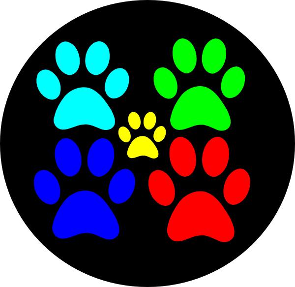 Paw Clipart Service Dog - Dog Walking (600x583)