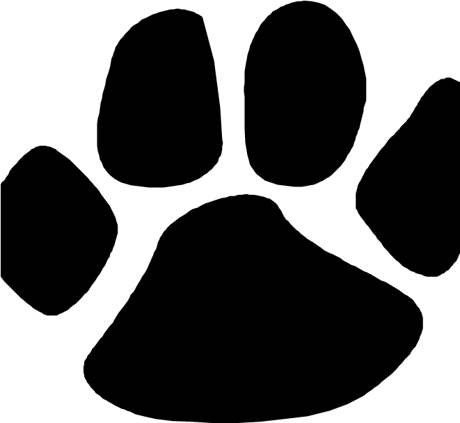 Rose Ave School - Cougar Paw Print Clipart (660x660)