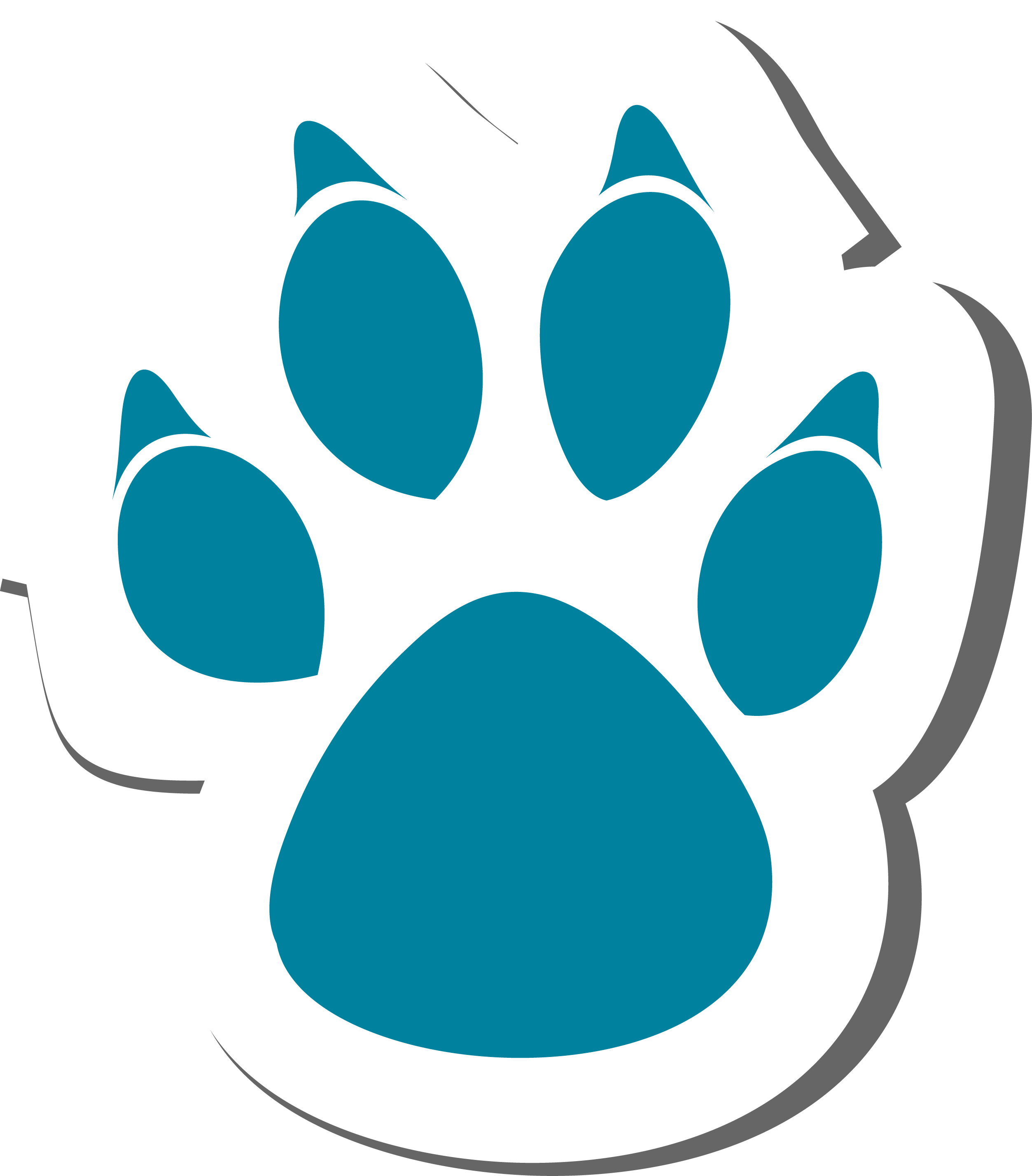 Dog Cat Paw Clip Art - Free Vector Paws (2506x2855)