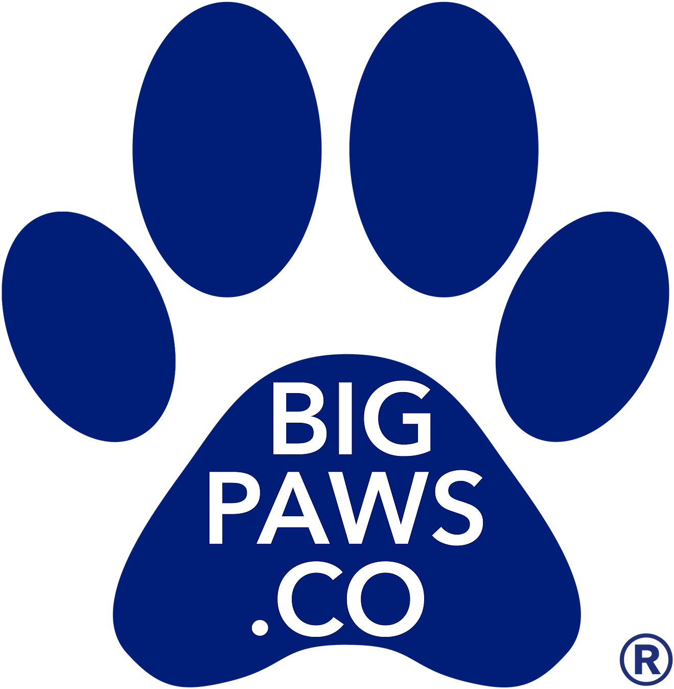 Big Paws - Polka Dot Paw Print (1349x1349)
