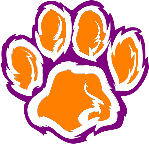 Paw Clipart Lsu Tiger - Clemson Tiger Paw Clipart Png (1024x1024)