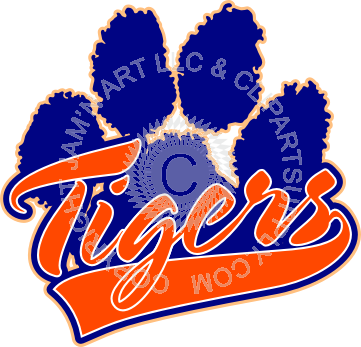Tiger Paw Print - Clemson Tiger Paw (361x347)