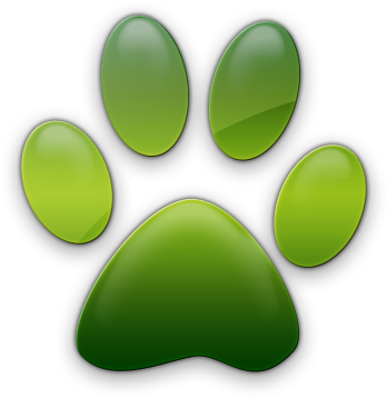 Pawprint - Green Cat Paw Print (420x420)