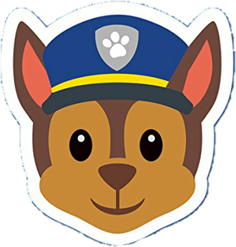 Chase Sticker - Chase Face Paw Patrol (1024x1024)