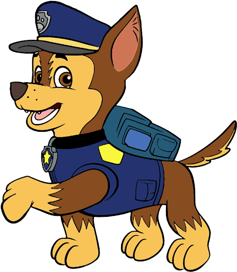 Clipped By Cartoon Clipart - Paw Patrol Chase Clipart (469x539)