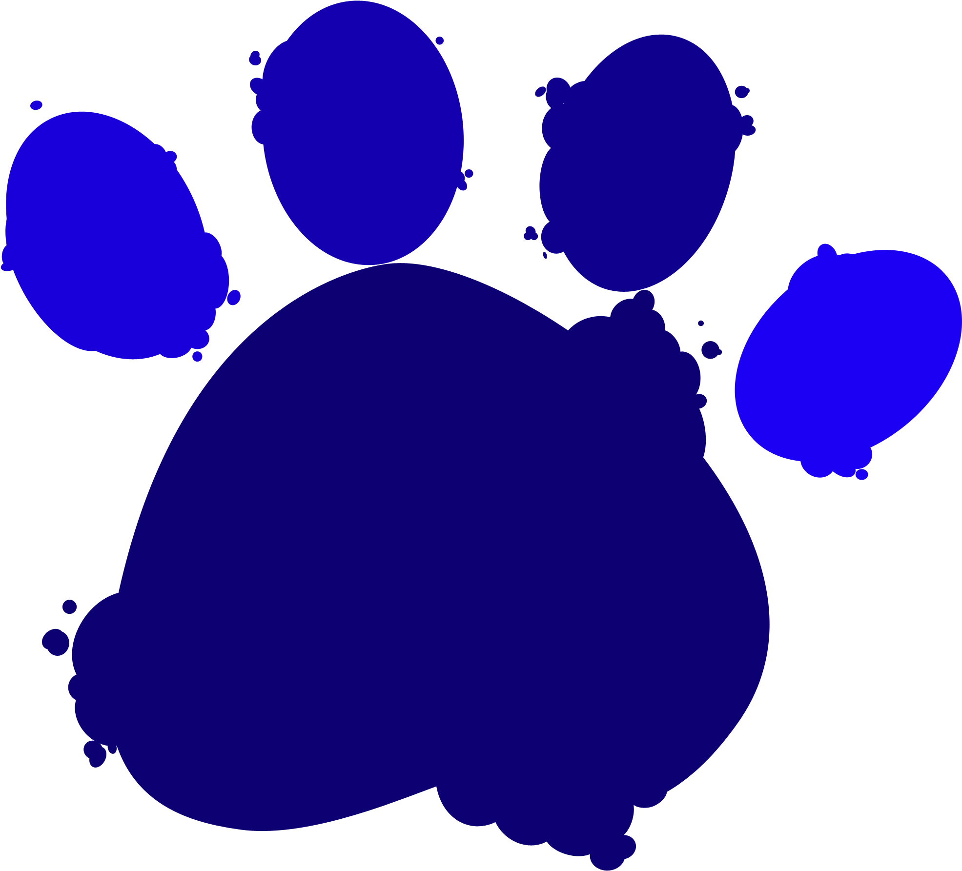 Paw Print Clip Art - Blue Clues Paw Print (2000x1804)