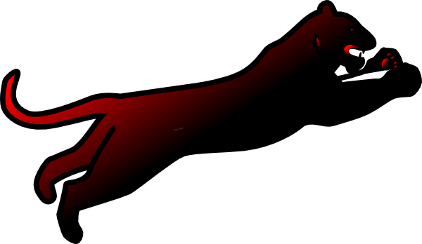 Panther Silhouette Clip Art - Clip Art (600x348)