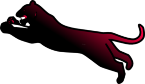 Clip Arts Related To - Red Panther Clipart (600x348)