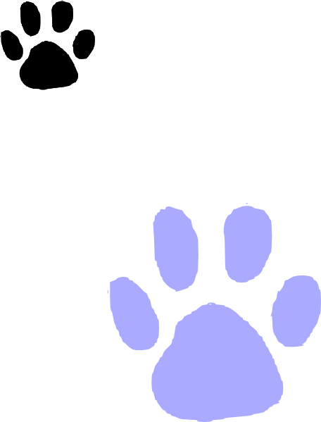 Free Purple Panther Paw Print - Make Your Own Paw Print Template Sticker (456x599)