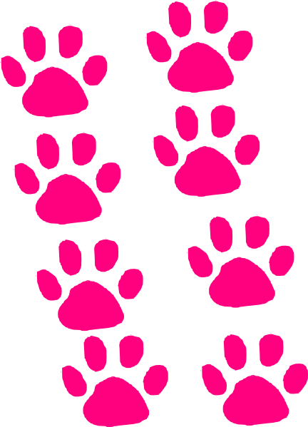 Pink Panther Paw Print (432x599)