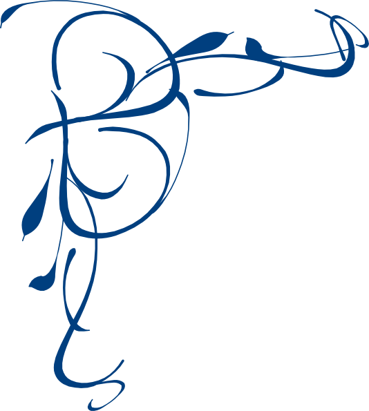 Floral Swirl Upper Left Clip Art - Vine Clip Art (534x595)