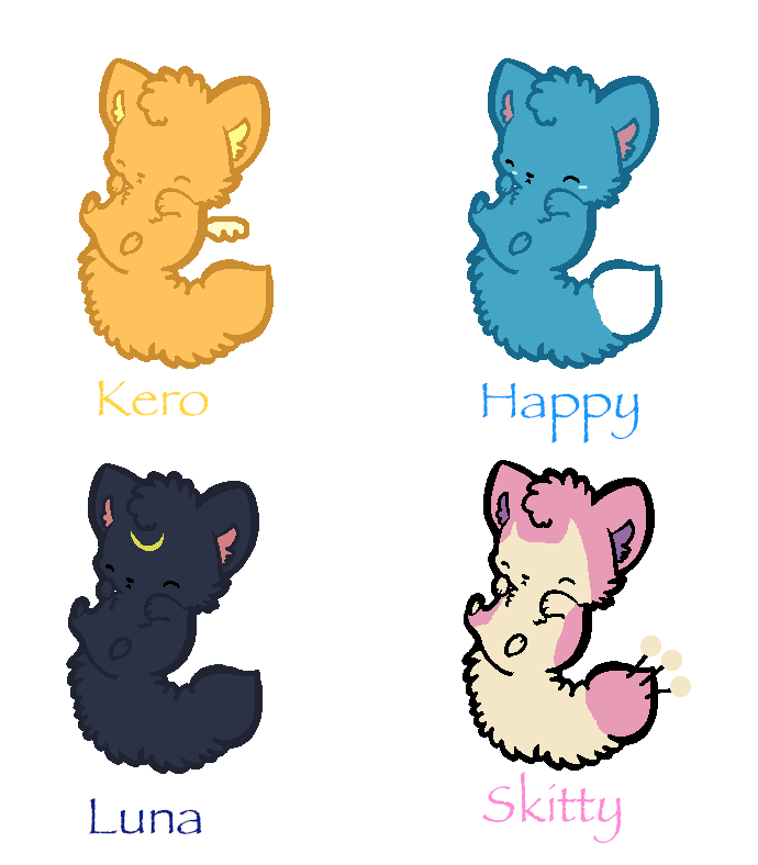 Anime Cat Adoptables Set By Kuribohfangirl32 - Anime (864x830)