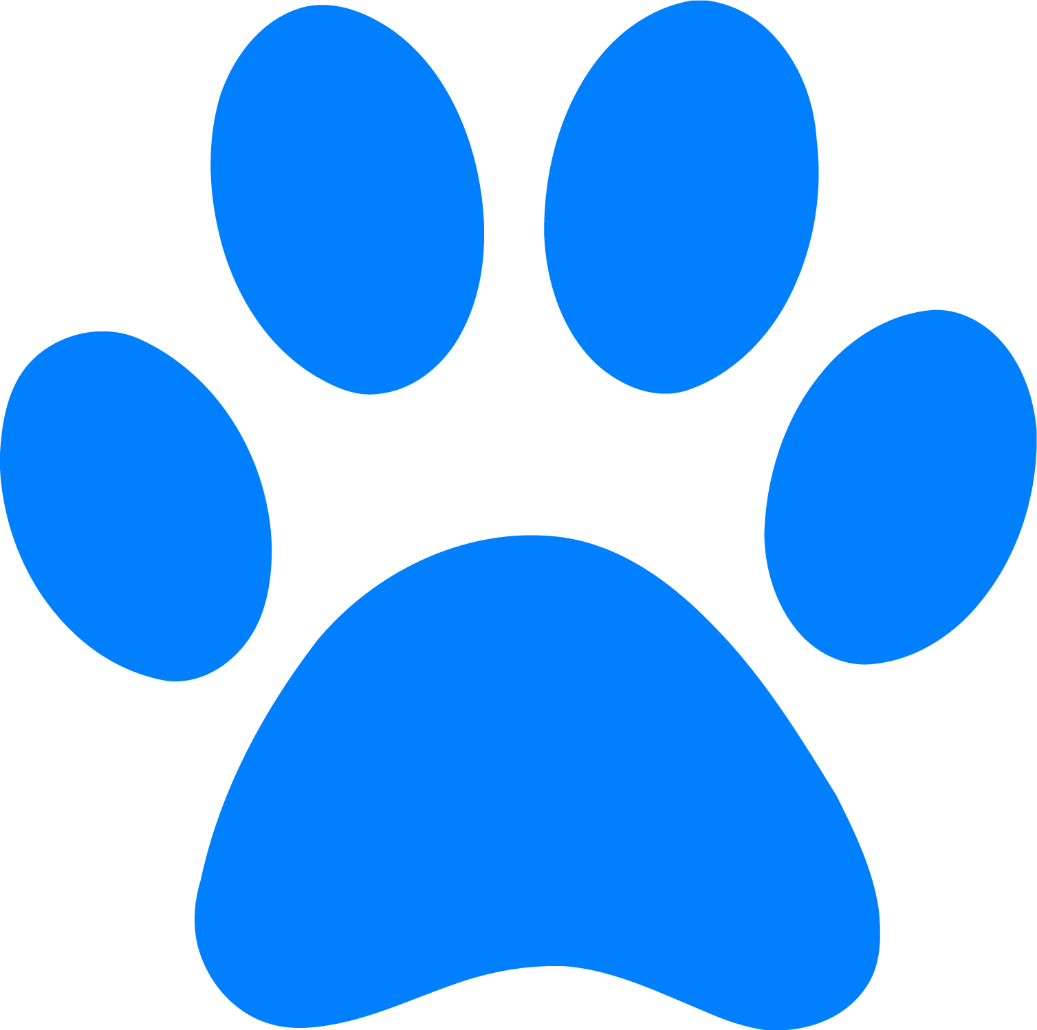 Blue's Clues Clip Art And Blue Footprint Clipart Png - Paw Print Clip Art (1508x1498)