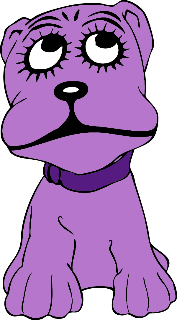 Vector Clip Art - Cartoon Dog Shower Curtain (600x1080)