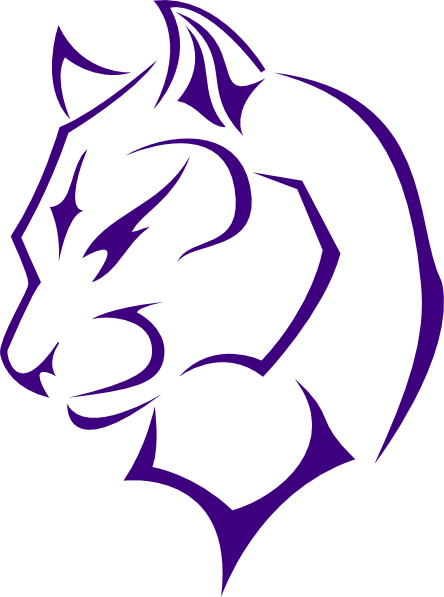 Turned Panthers Head Clip Art At Clker - Black Panther Drawing Black And White (444x597)