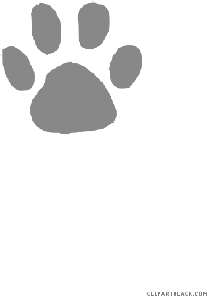 Paw Print Animal Free Black White Clipart Images Clipartblack - Lady And The Tramp Wolf (495x700)