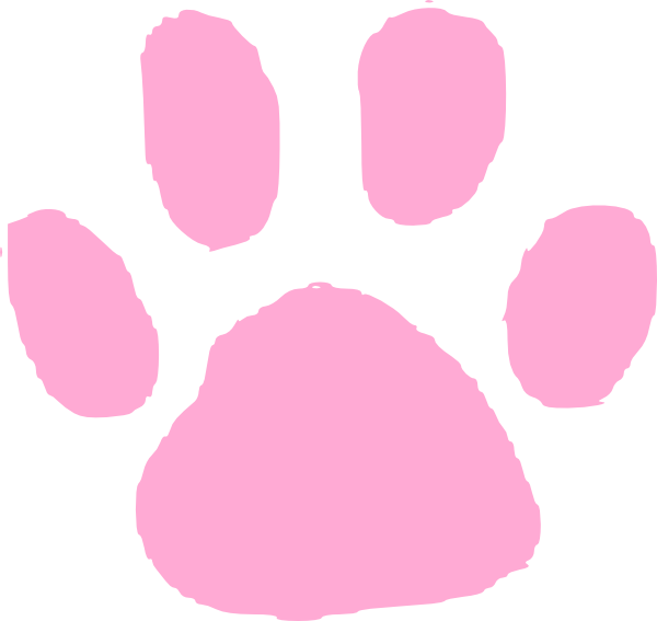 Pink Paw Print Clip Art At Clker - Magenta Blues Clues Paw Print (600x567)