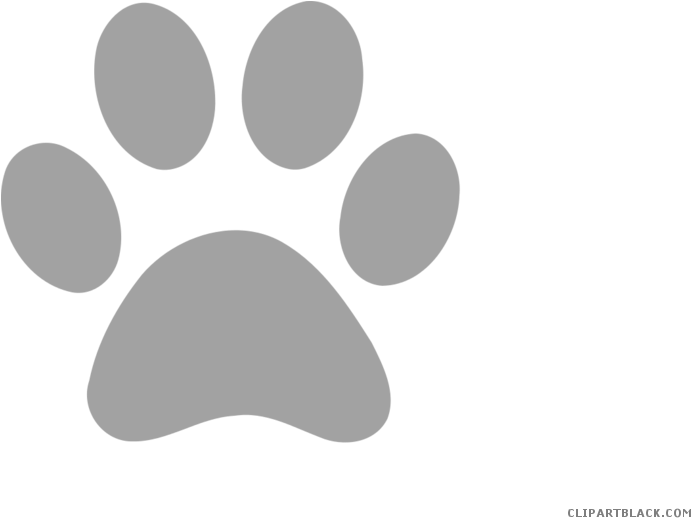 Wildcat Paw Print Animal Free Black White Clipart Images - Plantillas Para Book Folding (700x525)