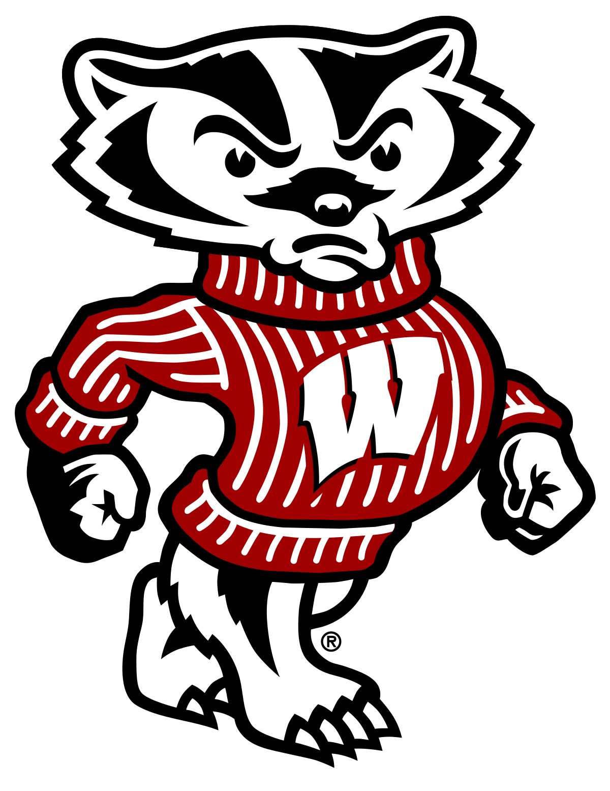Wildcat Clipart Badger - University Of Wisconsin Mascot (1200x1555)