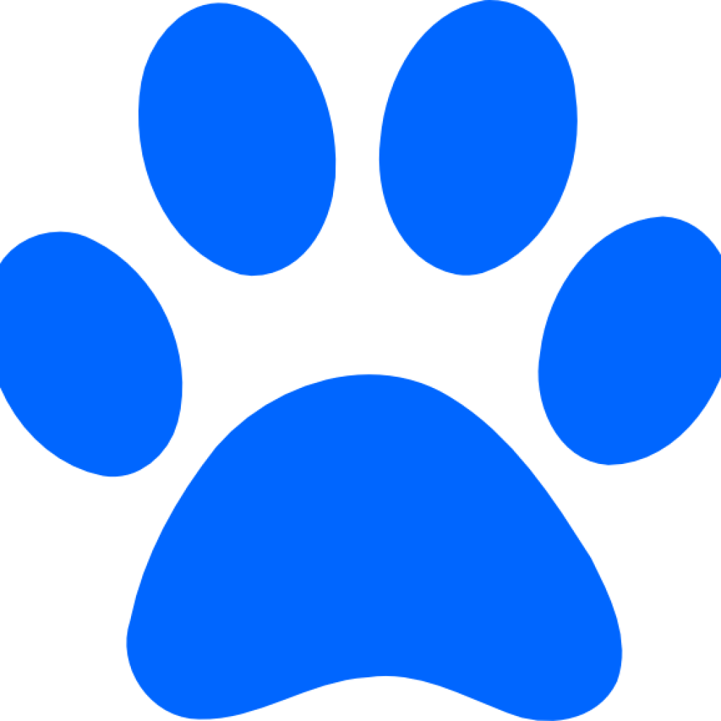 Paw Print Clip Art Blue Paw Print Clip Art At Clker - Lab Paw Print Outline (1024x1024)