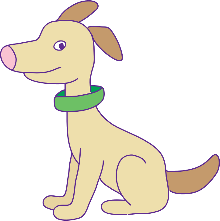 Clipart Dog كلب - Clipart Of Dog On A Log (748x750)