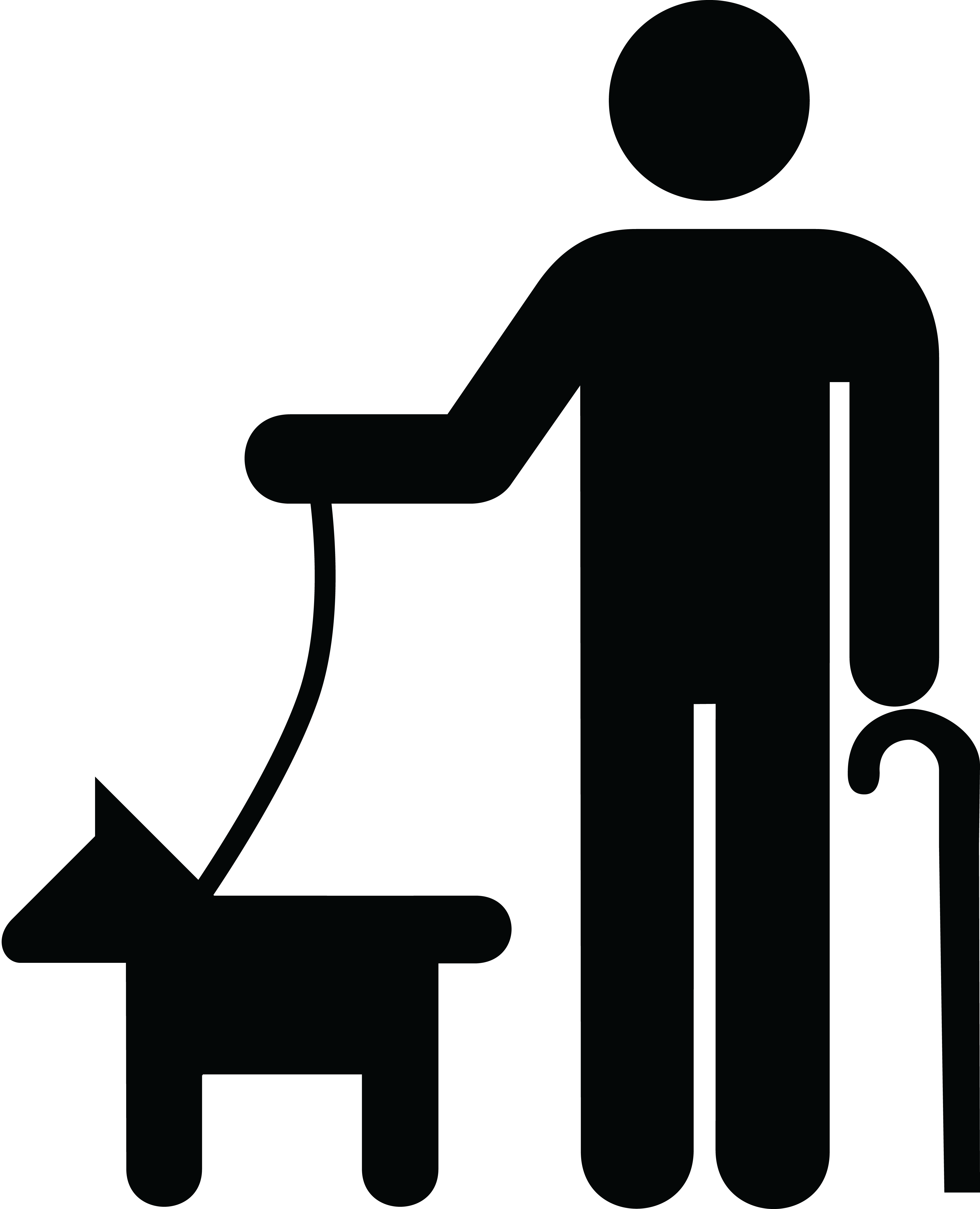 Free Clipart Of A Man With Disability Dog - Blind Icon (4000x4936)