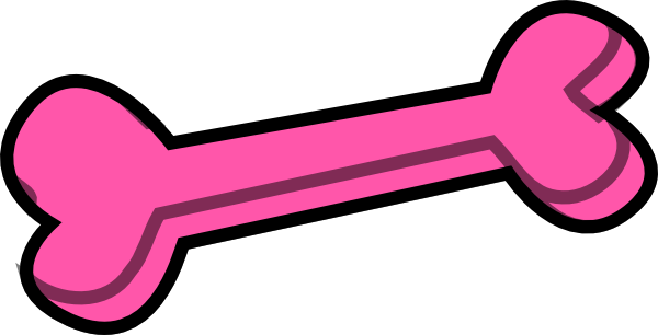 Clip Arts Related To - Dog Bone Clipart Pink (600x306)