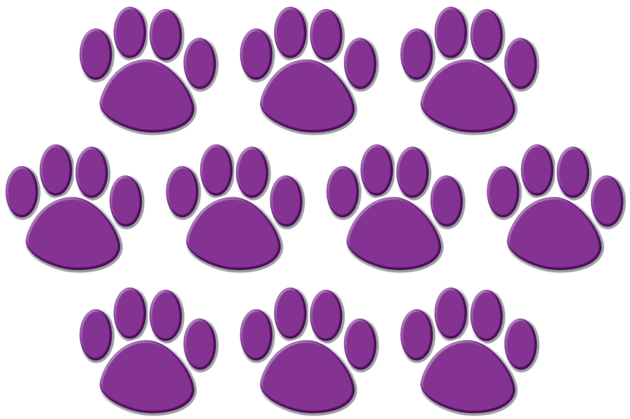 Tcr4646 Purple Paw Prints Accents Image - Teacher Created Resources Red Paw Prints Accent (set (900x900)