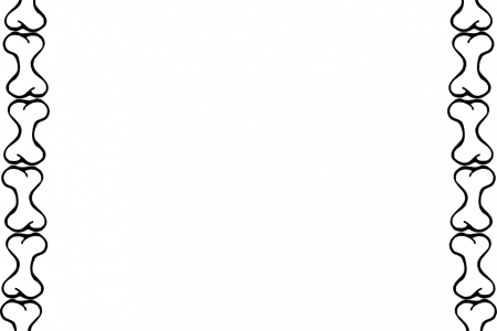 Black And White Clip Art Border Collie - Clip Art (450x300)