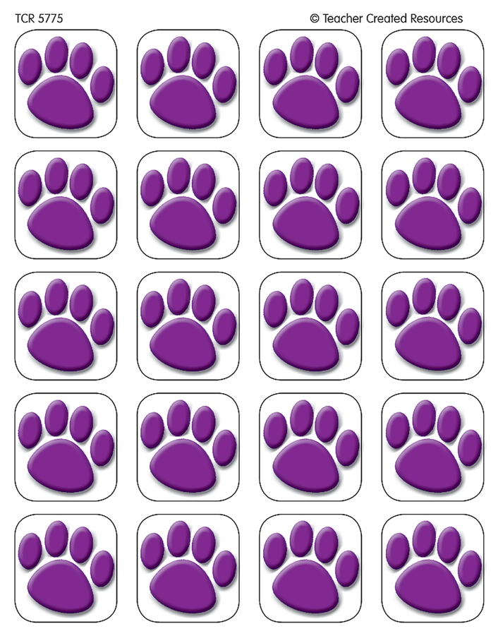 Tcr5775 Purple Paw Prints Stickers Image - Bulletin Board Blues Clues (900x900)