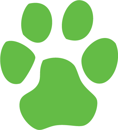 Purple Paw Print - Paw (391x431)