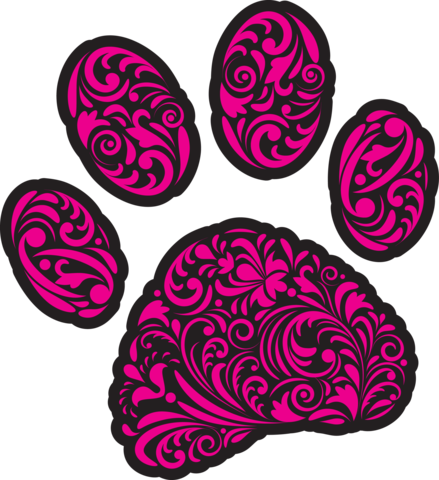 Curly Paw Print Nail Decal Pack - Nail Art (439x480)