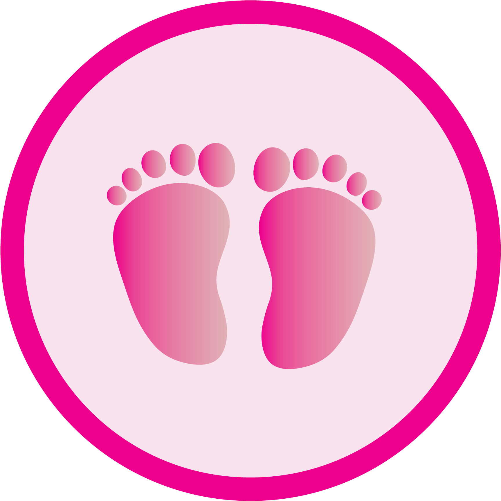 Pink Clipart Baby Foot - Fetus (1772x1772)