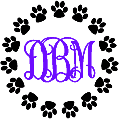 Pawprint Monogram Decal - Jack Screw For Rtj Flange (480x455)