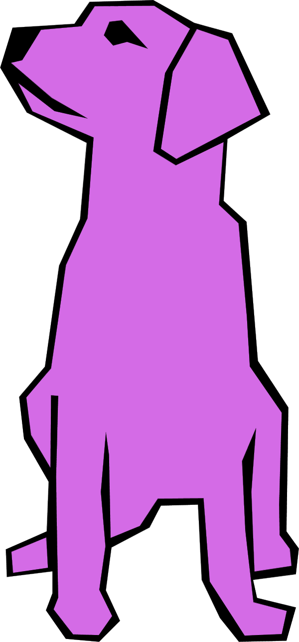 Large Dog Simple Drawing - Drawn Dog (600x1287)
