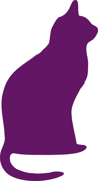 Free Purple Cat Cliparts, Download Free Clip Art, Free - Cat Silhouette (324x595)