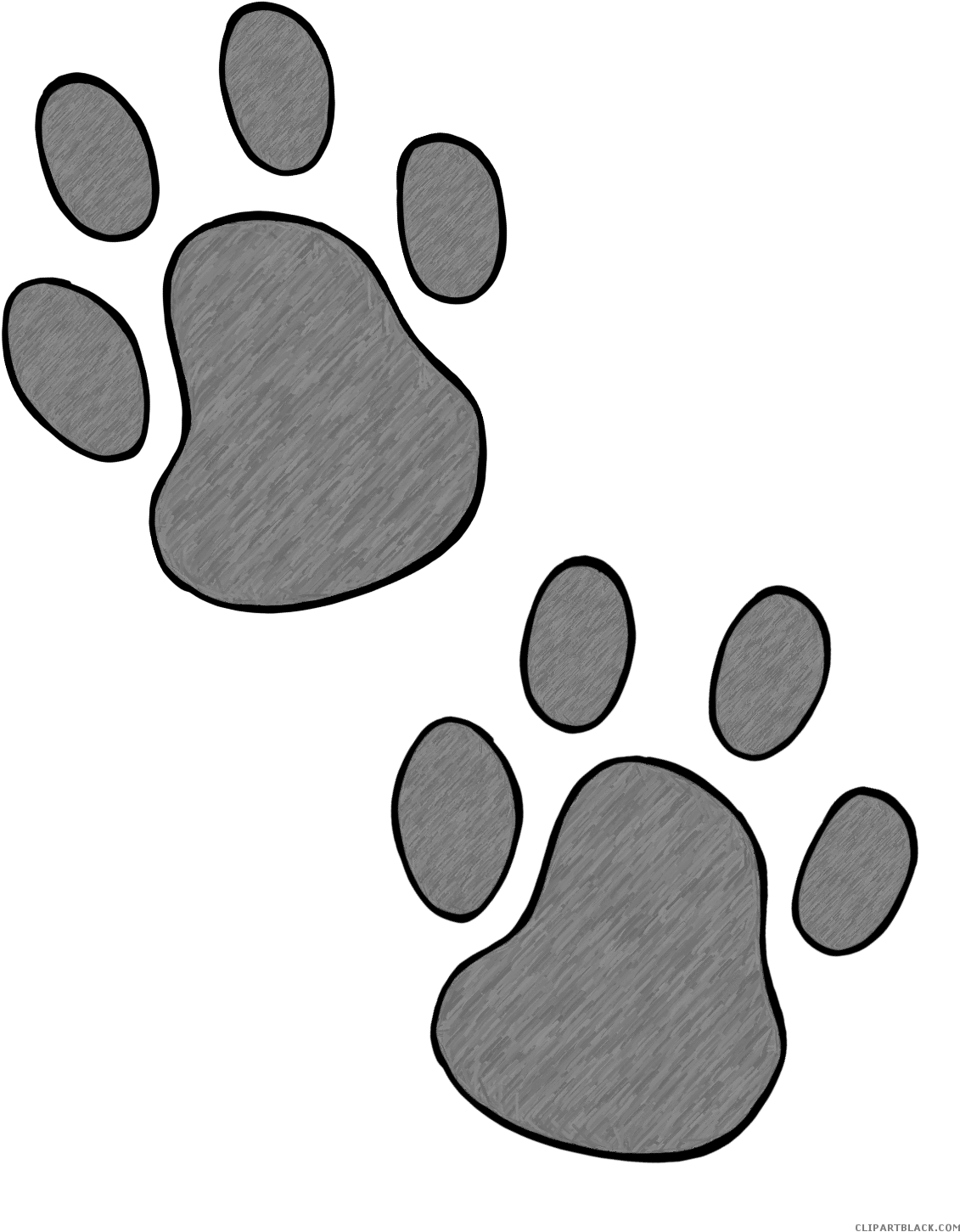 Paw Print Animal Free Black White Clipart Images Clipartblack - Paw (1200x1600)