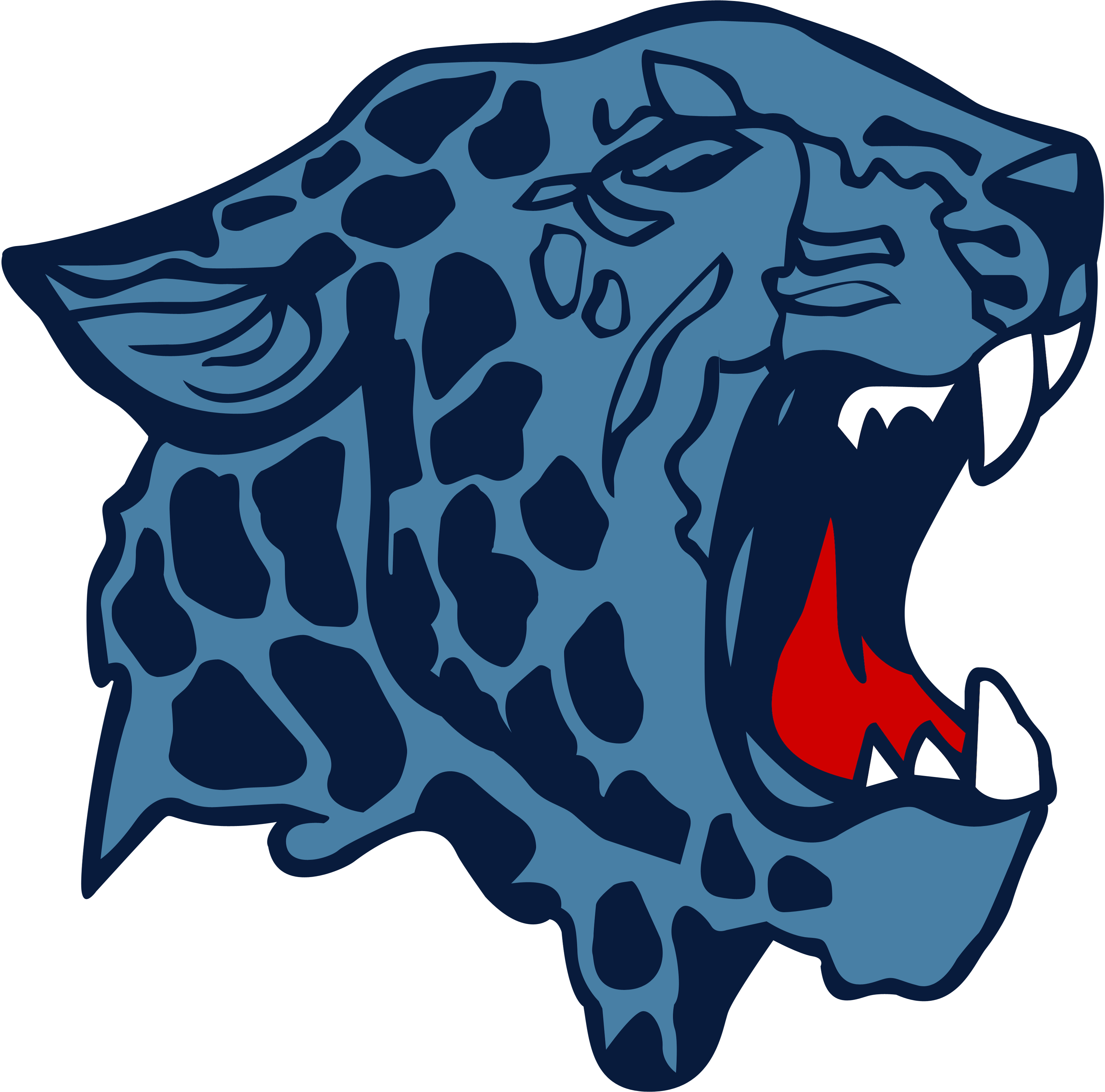 Leopard Football Cliparts - Louisville High School Ohio (3420x3416)
