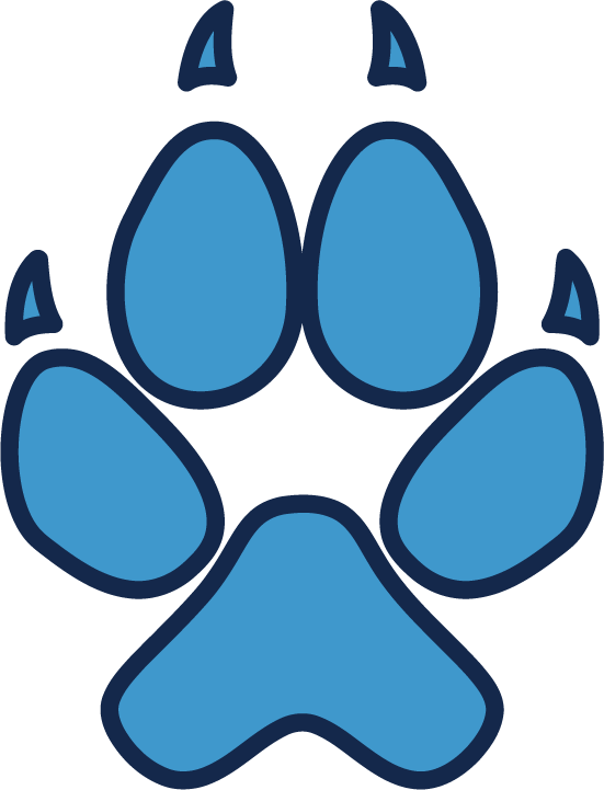 Small - Coyote Paw Print Logo (551x721)