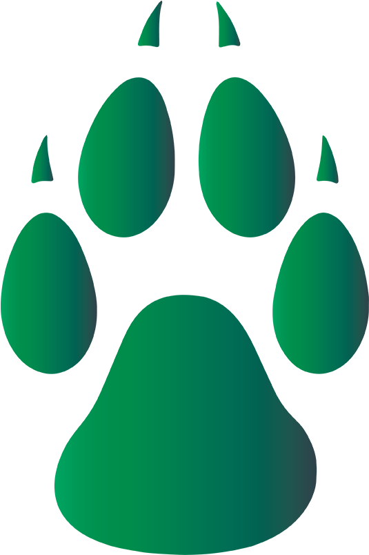 Wolf Paw - Unm Lobo Paw Print (864x864)