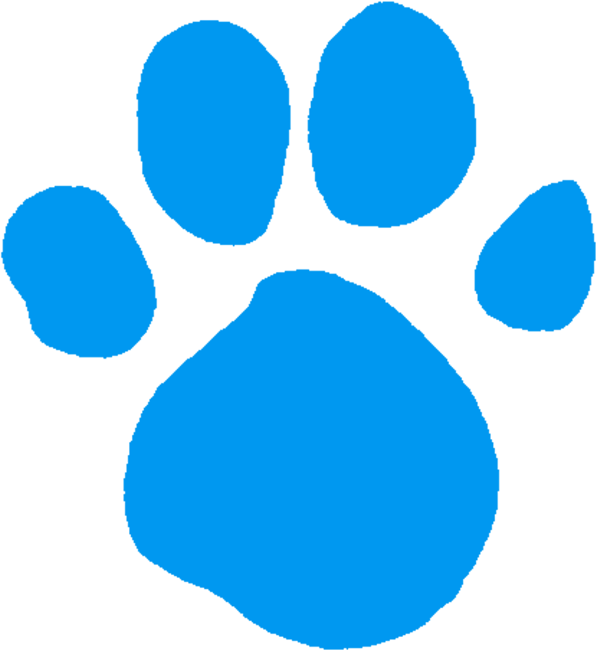 Blue's Light Blue Pawprint - Blue's Clues Gold Clues (980x1006)